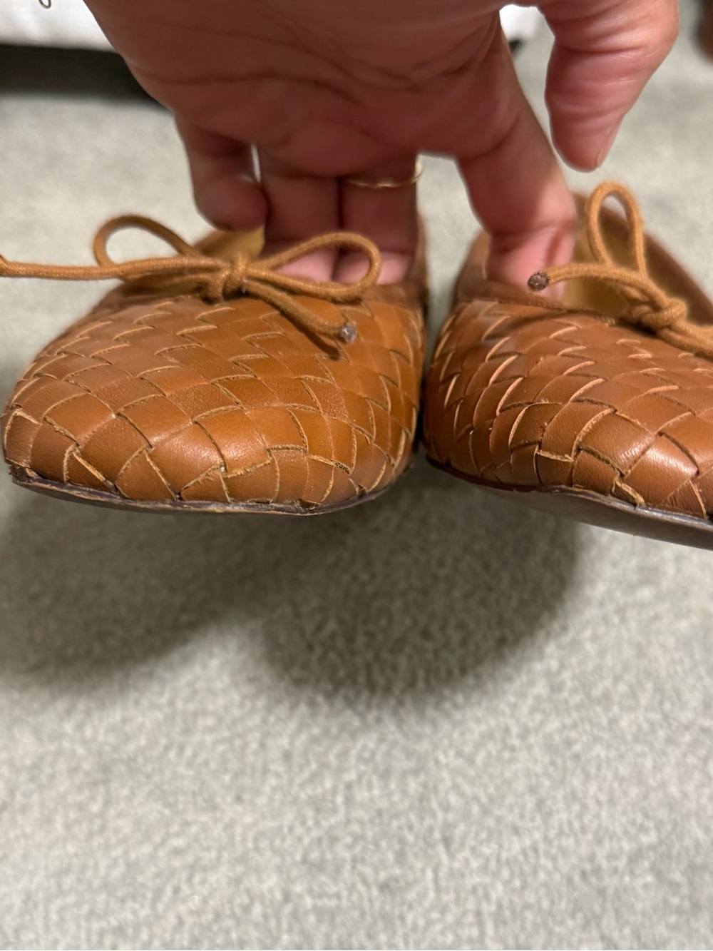 Madewell Woven Leather Ballet Flats in Tan - Picture 2 of 5